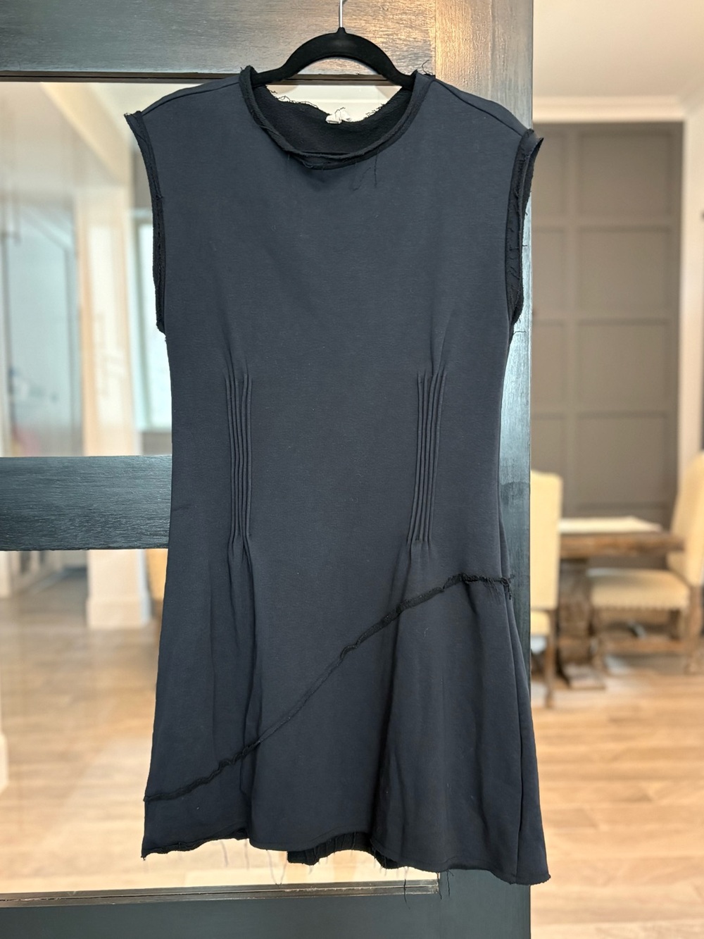 Anthropologie Daily Practice Pintuck Mini Dress - Black - L - Picture 3 of 11